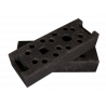 Base de valla de construcción de PVC de 24 kg - 6 agujeros - 1 ranura cuadrada