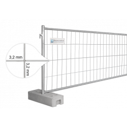 Bauzaun 1,12 m, Haken & Öse