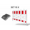 15er Set Schrankenzaun nach TL inkl. K1 Fussplatten