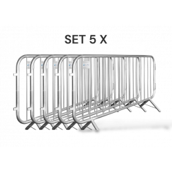 Juego de 5 barreras de seguridad - Mannheimer Gitter Economy 2,30 m - 10 kg - galvanizadas