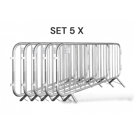 Juego de 5 barreras de seguridad - Mannheimer Gitter Economy 2,30 m - 10 kg - galvanizadas