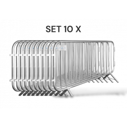 Juego de 5 barreras de seguridad - Mannheimer Gitter Economy 2,30 m - 10 kg - galvanizadas