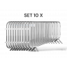 Set of 10 Crowd Control Barriers - 2,3 m - Economy 10 kg - galvanized