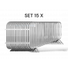 Set of 15 Crowd Control Barriers - 2,3 m - Economy 10 kg - galvanized