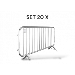 20er Set Absperrgitter - Mannheimer Gitter Economy 2,30 m - 10 kg - verzinkt