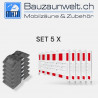 5er Set Schrankenzaun nach TL inkl. K1 Fussplatten