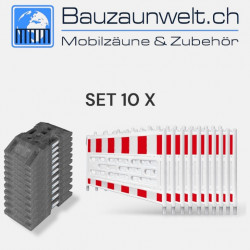 10er Set Schrankenzaun nach TL inkl. K1 Fussplatten