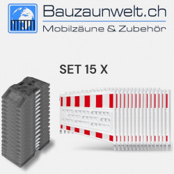 15er Set Schrankenzaun nach TL inkl. K1 Fussplatten