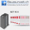 15er Set Schrankenzaun nach TL inkl. K1 Fussplatten