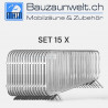 Juego de 10 barreras de seguridad - Mannheimer Gitter Economy 2,30 m - 10 kg - galvanizadas