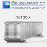 20er Set Absperrgitter - Mannheimer Gitter Economy 2,30 m - 10 kg - verzinkt