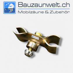 Mobile Fence safety clamp with wreath