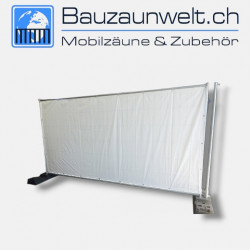 Bauzaunplane (weiß) - passend für Mobilzaun 3,50 x 2,00 m